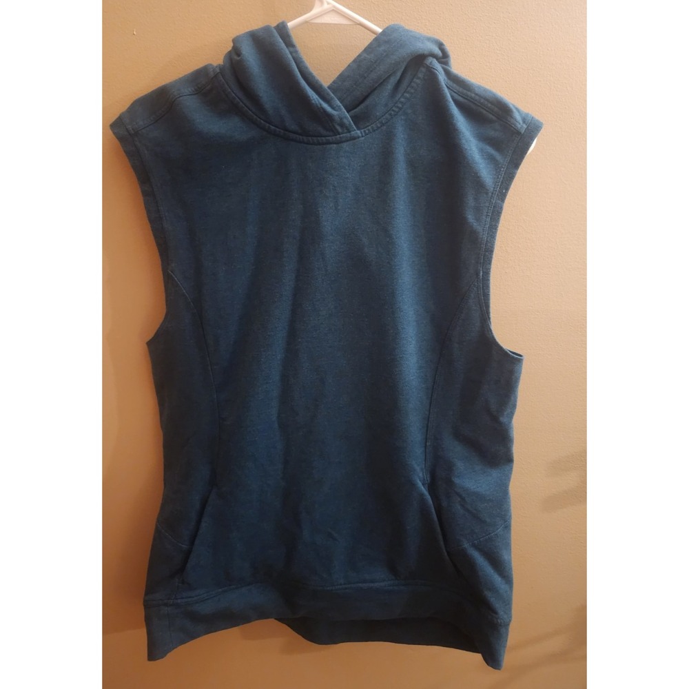 Lululemon Blissed Out Sleeveless Hoodie Sweatshirt Alberta Lake Teal Size 10